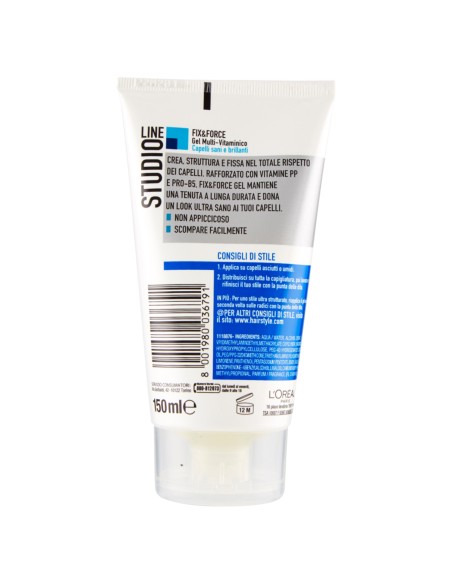 Studio Line Gel Per Capelli - 150ml - N.6 - Forte Fix&force Multi-vitaminico